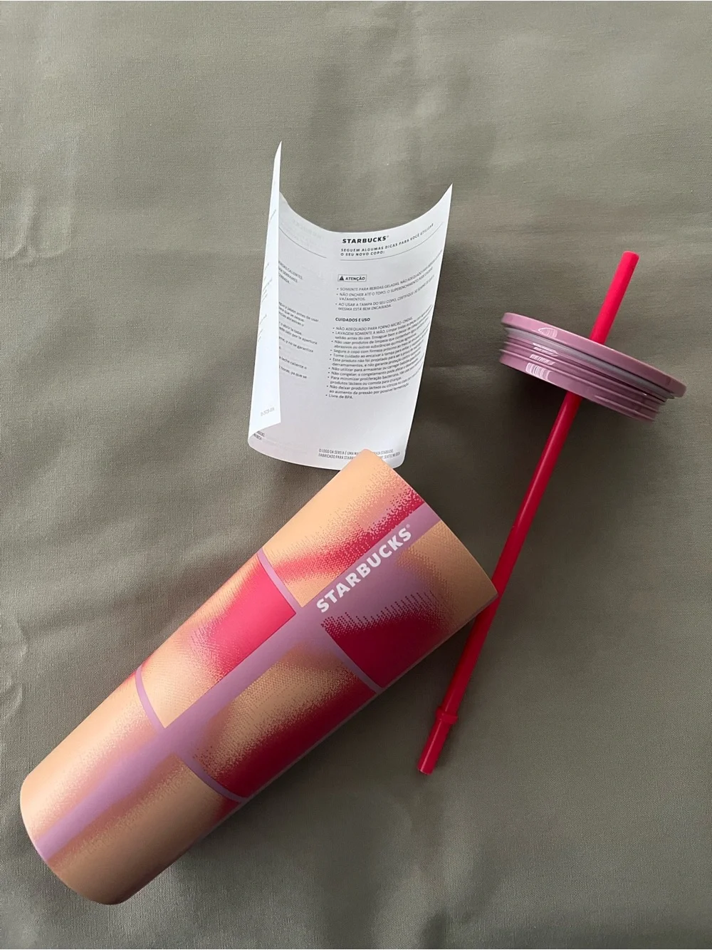New 2025 Starbucks Geometric Airbrush 24oz Cold Cup